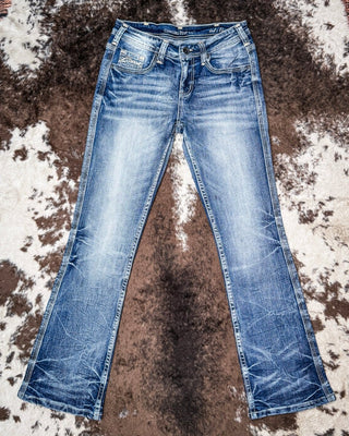 Cool N Edgy Mid - Rise Bootcut Jeans by Cowgirl Tuff – Apparel from Bronco Western Supply Co.