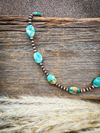 Copper Current Turquoise Disc Necklace – Jewelry from Bronco Western Supply Co.