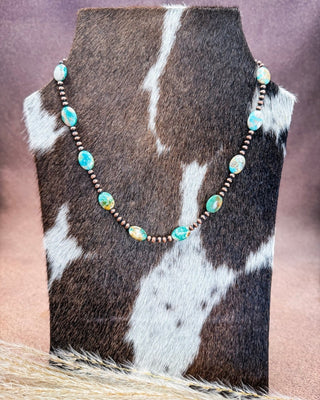 Copper Current Turquoise Disc Necklace – Jewelry from Bronco Western Supply Co.
