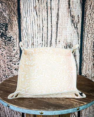 Copperwind Leather Tray in Natural – Home Decor from Bronco Western Supply Co.