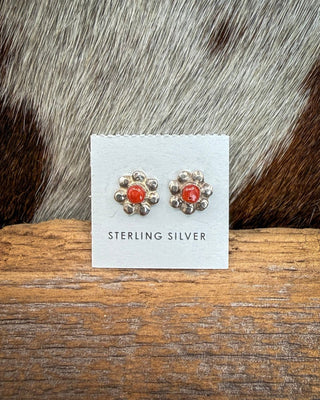 Coral Bloom Sterling Silver Flower Earrings – Jewelry from Bronco Western Supply Co.