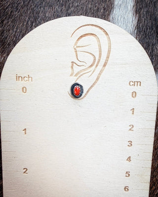 Coral Kiss Sterling Silver and Natural Coral Stud Earrings – Jewelry from Bronco Western Supply Co.