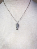 Coty Lightning Pendant Fashion Necklace - Silver - Jewelry - Blue Tortoise - Bronco Western Supply Co.