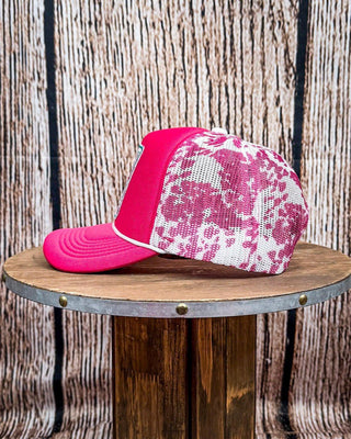 Country Club Pink Cow Print Trucker Cap – Accessories from Bronco Western Supply Co.