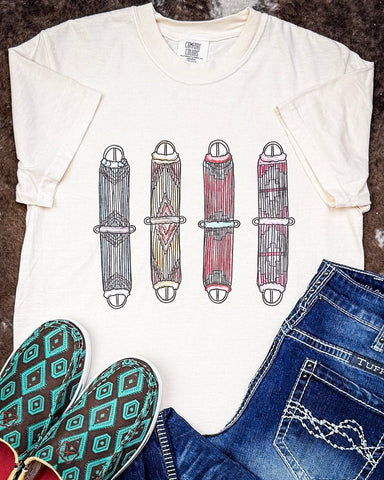 Cowboy Cinches Graphic Tee - Cream - Shirts & Tops - The Branded Blue Roan - Bronco Western Supply Co.