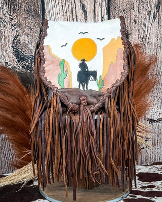 Cowboy Sunset Leather Fringe Crossbody Bag – Purses & Wallets from Bronco Western Supply Co.