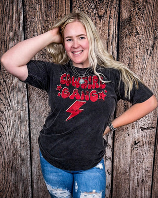Cowgirl Gang Vintage Graphic Tee - Black Acid Wash – Apparel from Bronco Western Supply Co.