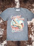 Cowgirl Pride Graphic Tee - Gray - Apparel - Lotus Fashion - Bronco Western Supply Co.