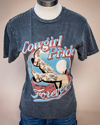 Cowgirl Pride Graphic Tee - Gray – Apparel from Bronco Western Supply Co.