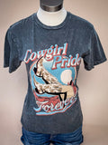 Cowgirl Pride Graphic Tee - Gray - Apparel - Lotus Fashion - Bronco Western Supply Co.