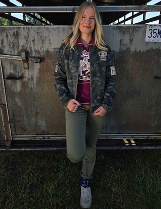 Cowgirl Tuff - Army Carpenter Flannel Lined Bootcut Jeans – Natural Waist Olive Green - Apparel - Cowgirl Tuff Company - Bronco Western Supply Co.