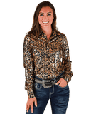 Cowgirl Tuff Black and Gold Starlight Shatter Pullover Button Up - Apparel - Cowgirl Tuff Company - Bronco Western Supply Co.