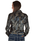 Cowgirl Tuff Black Oil Iridescent Pullover Button Up - Apparel - Cowgirl Tuff Company - Bronco Western Supply Co.