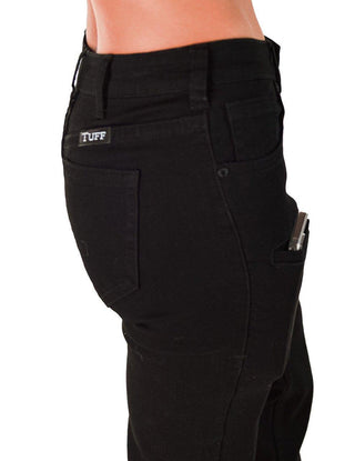 Cowgirl Tuff - Black Sport Trouser Jeans – Natural Waist with Cellphone Pocket – Apparel from Bronco Western Supply Co.