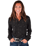 Cowgirl Tuff Black Starry Arena Pullover Button Up - Apparel - Cowgirl Tuff Company - Bronco Western Supply Co.