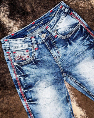 Cowgirl Tuff Blazn' Red Trouser Jeans – Apparel from Bronco Western Supply Co.
