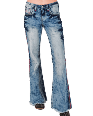 Cowgirl Tuff Blazn' Red Trouser Jeans – Apparel from Bronco Western Supply Co.