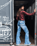 Cowgirl Tuff Blazn' Red Trouser Jeans - Apparel - Cowgirl Tuff Company - Bronco Western Supply Co.