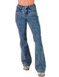 Cowgirl Tuff - Boot Stitch Blues High - Rise Trouser Jeans – Light Wash - Apparel - Cowgirl Tuff Company - Bronco Western Supply Co.