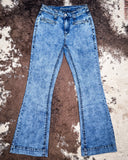 Cowgirl Tuff - Boot Stitch Blues High - Rise Trouser Jeans – Light Wash - Apparel - Cowgirl Tuff Company - Bronco Western Supply Co.