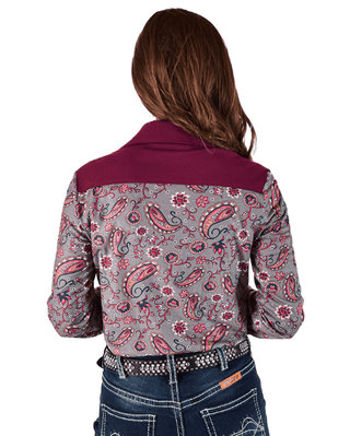 Cowgirl Tuff Burgundy Paisley Trail Pullover Button Up – Apparel from Bronco Western Supply Co.