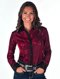 Cowgirl Tuff Cherry Blaze Pullover Button Up in Metallic Red - Apparel - Cowgirl Tuff Company - Bronco Western Supply Co.