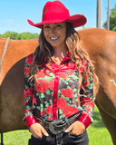 Cowgirl Tuff Classic Rose Pullover Button Up - Apparel - Cowgirl Tuff Company - Bronco Western Supply Co.