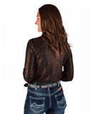 Cowgirl Tuff Cocoa Rodeo Royalty Pullover Button Up - Apparel - Cowgirl Tuff Company - Bronco Western Supply Co.