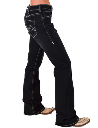 Cowgirl Tuff - Dark Charcoal DFMI Bootcut Jeans – Natural Waist Tuff Flex Denim – Apparel from Bronco Western Supply Co.