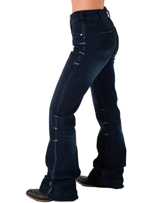 Cowgirl Tuff Deep Sapphires Trouser Jeans – Apparel from Bronco Western Supply Co.