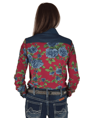 Cowgirl Tuff Denim Rose Pullover Button Up – Apparel from Bronco Western Supply Co.