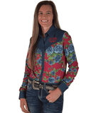 Cowgirl Tuff Denim Rose Pullover Button Up - Apparel - Cowgirl Tuff Company - Bronco Western Supply Co.
