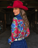 Cowgirl Tuff Denim Rose Pullover Button Up - Apparel - Cowgirl Tuff Company - Bronco Western Supply Co.