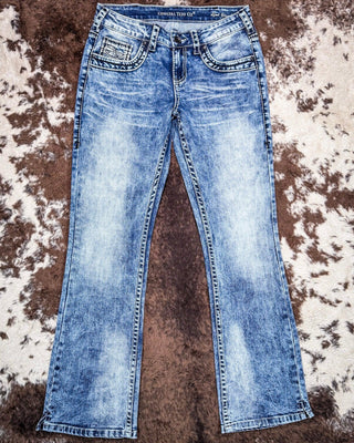Cowgirl Tuff DFMI Bleached Bootcut Jeans – Apparel from Bronco Western Supply Co.