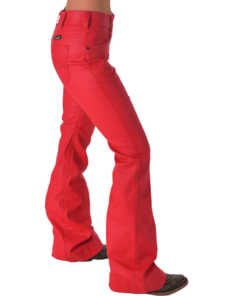 Cowgirl Tuff Flame Pull - On Trouser Jeans – Apparel from Bronco Western Supply Co.
