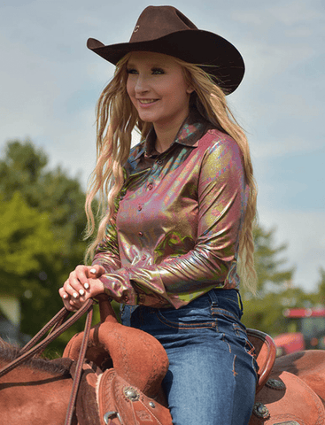 Cowgirl Tuff Garnet Glow Pullover Button Up - Apparel - Cowgirl Tuff Company - Bronco Western Supply Co.