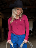 Cowgirl Tuff Garnet Grit Pullover Button Up - Apparel - Cowgirl Tuff Company - Bronco Western Supply Co.