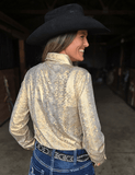Cowgirl Tuff Golden Viper Pullover Button Up with Holographic Foil - Apparel - Cowgirl Tuff Company - Bronco Western Supply Co.