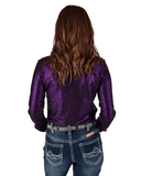 Cowgirl Tuff Grape Rodeo Royalty Pullover Button Up - Apparel - Cowgirl Tuff Company - Bronco Western Supply Co.