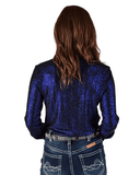 Cowgirl Tuff Indigo Rodeo Royalty Pullover Button Up - Apparel - Cowgirl Tuff Company - Bronco Western Supply Co.