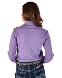Cowgirl Tuff Lavender Fleece Stretch Pullover Button Up - Apparel - Cowgirl Tuff Company - Bronco Western Supply Co.