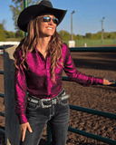 Cowgirl Tuff Magenta Rodeo Royalty Pullover Button Up - Apparel - Cowgirl Tuff Company - Bronco Western Supply Co.