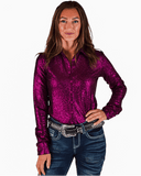 Cowgirl Tuff Magenta Rodeo Royalty Pullover Button Up - Apparel - Cowgirl Tuff Company - Bronco Western Supply Co.