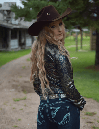 Cowgirl Tuff Midnight Mirage Pullover Button Up – Apparel from Bronco Western Supply Co.