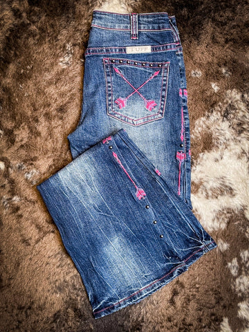 Cowgirl Tuff Pink Arrows Bootcut Jeans - Apparel - Cowgirl Tuff Company - Bronco Western Supply Co.
