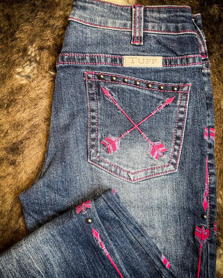 Cowgirl Tuff Pink Arrows Bootcut Jeans – Apparel from Bronco Western Supply Co.
