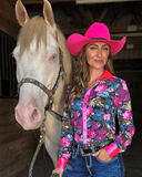 Cowgirl Tuff Pink Meadow Pullover Button Up - Apparel - Cowgirl Tuff Company - Bronco Western Supply Co.