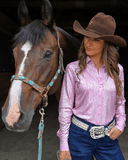 Cowgirl Tuff Pink Party Chrome Pullover Button Up - Apparel - Cowgirl Tuff Company - Bronco Western Supply Co.