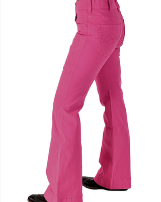 Cowgirl Tuff Pink Pull - On Trouser Jeans – Apparel from Bronco Western Supply Co.