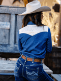 Cowgirl Tuff Prescott Pearl Snap – Denim Button Up with Boot Stitch Embroidery - Apparel - Cowgirl Tuff Company - Bronco Western Supply Co.
